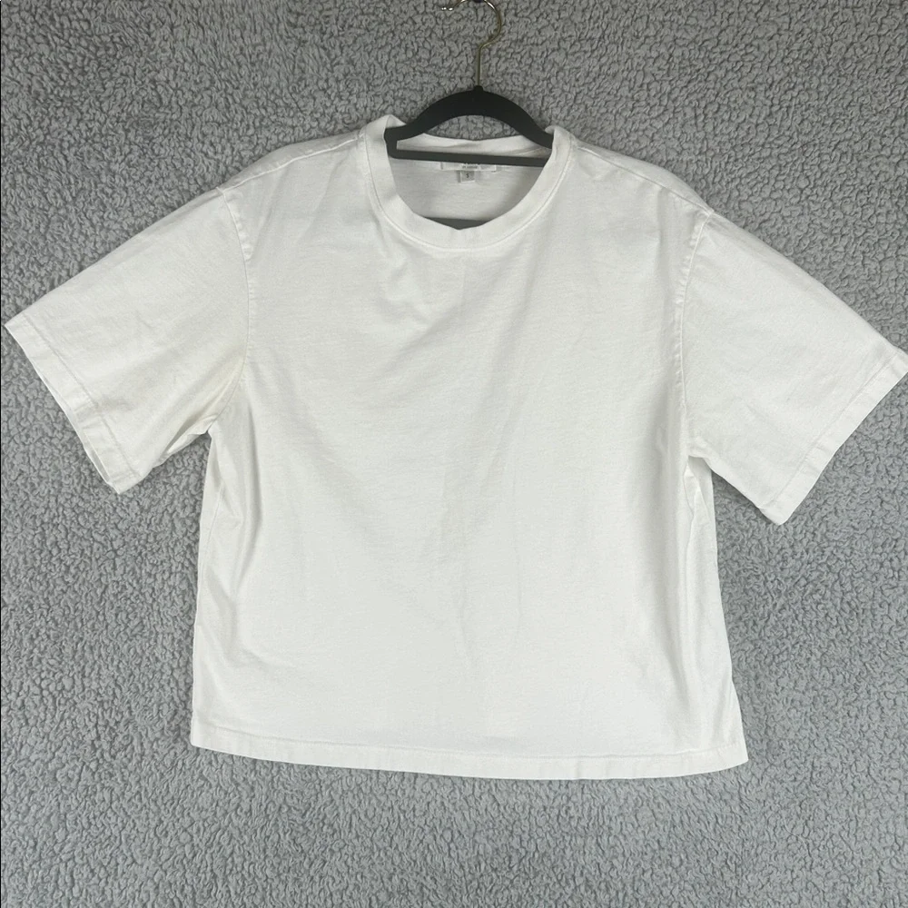 AGOLDE Salma Tee Crewneck Short Sleeve Cotton Relaxed White Top Size S - Picture 3 of 16